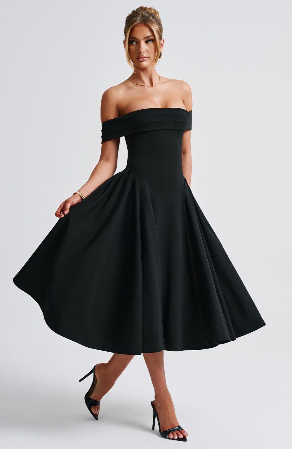 Miranda Vestido Midi — Preto