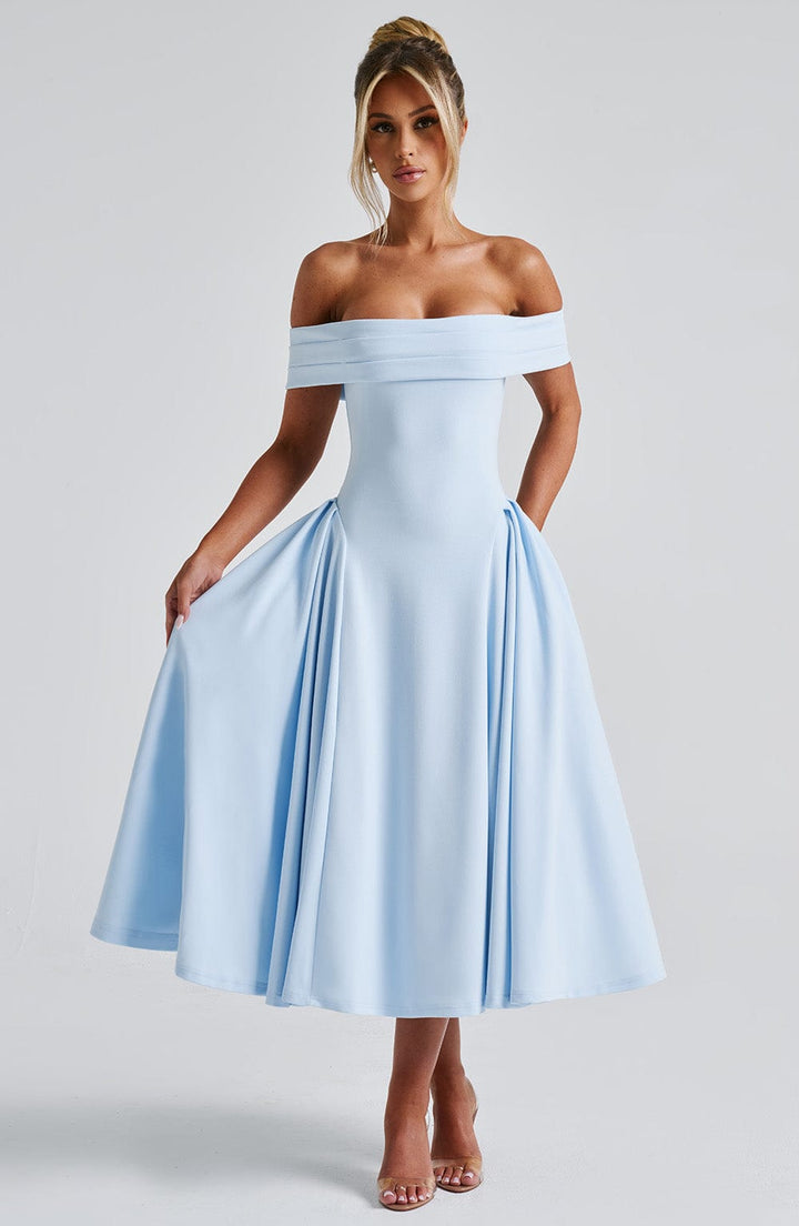 Miranda Vestido Midi — Azul
