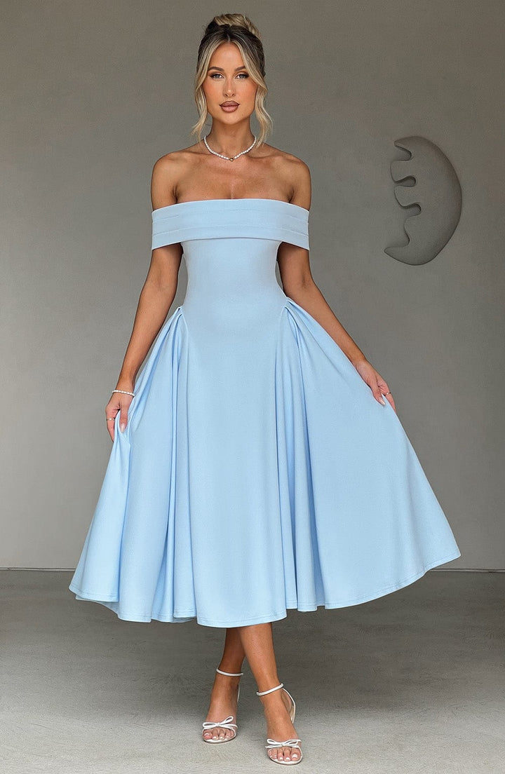 Miranda Vestido Midi — Azul