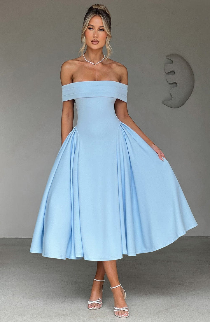 Miranda Vestido Midi — Azul
