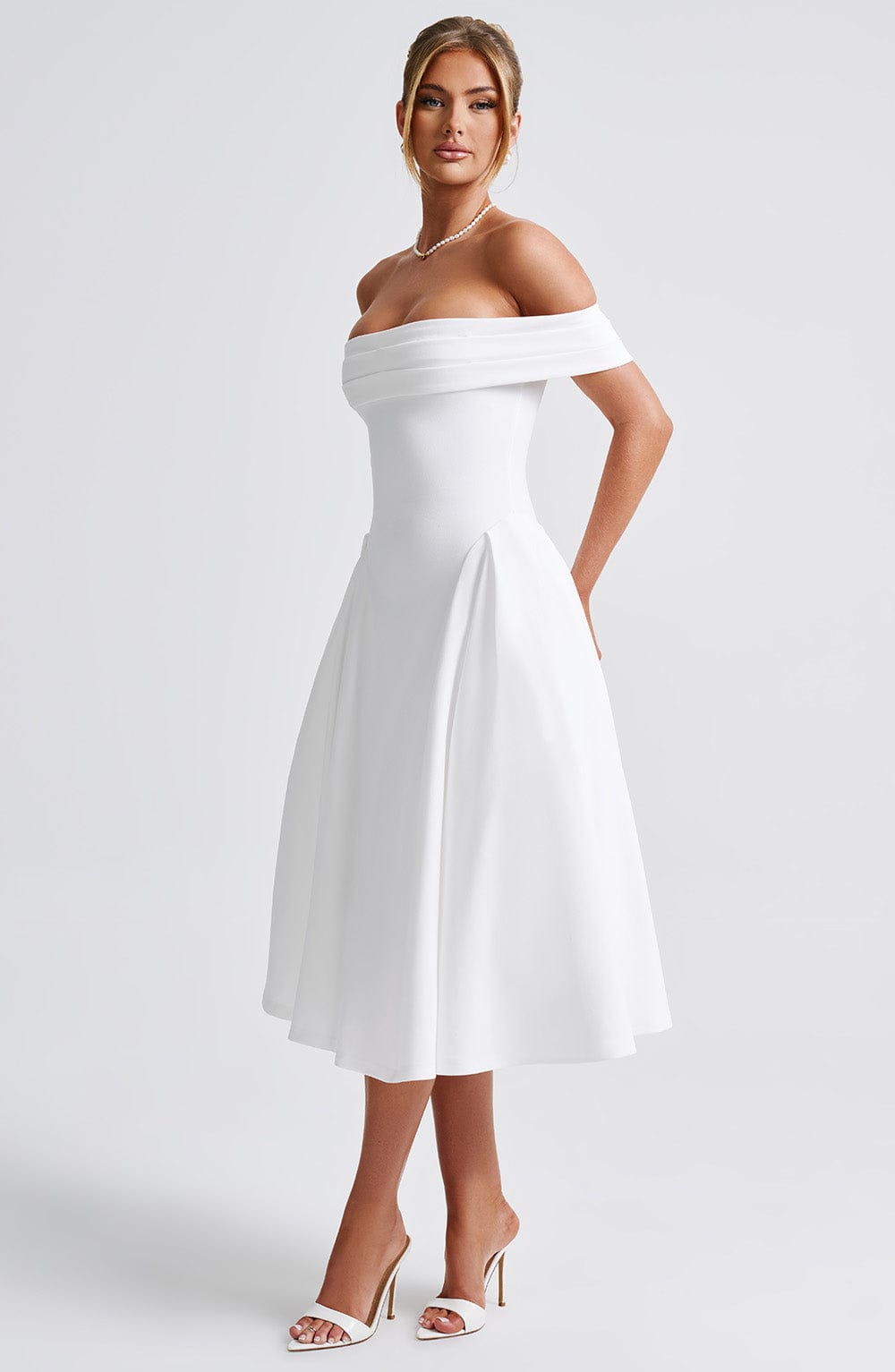 Miranda Vestido Midi — Marfim