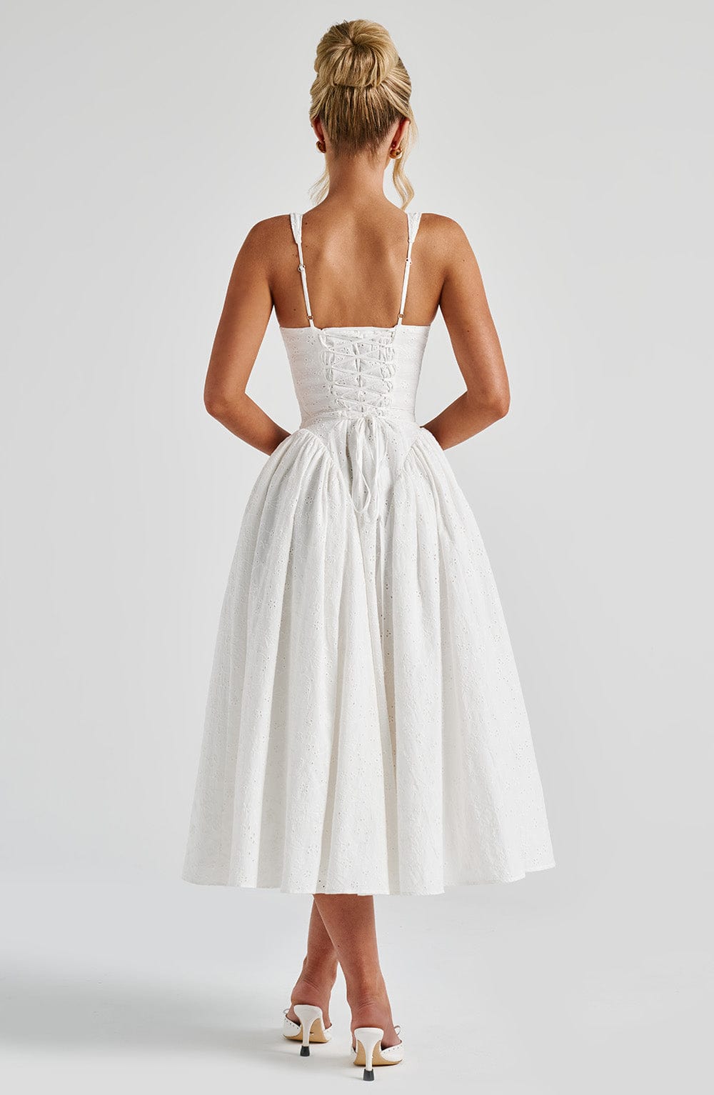 Monroe Vestido Midi— Marfim