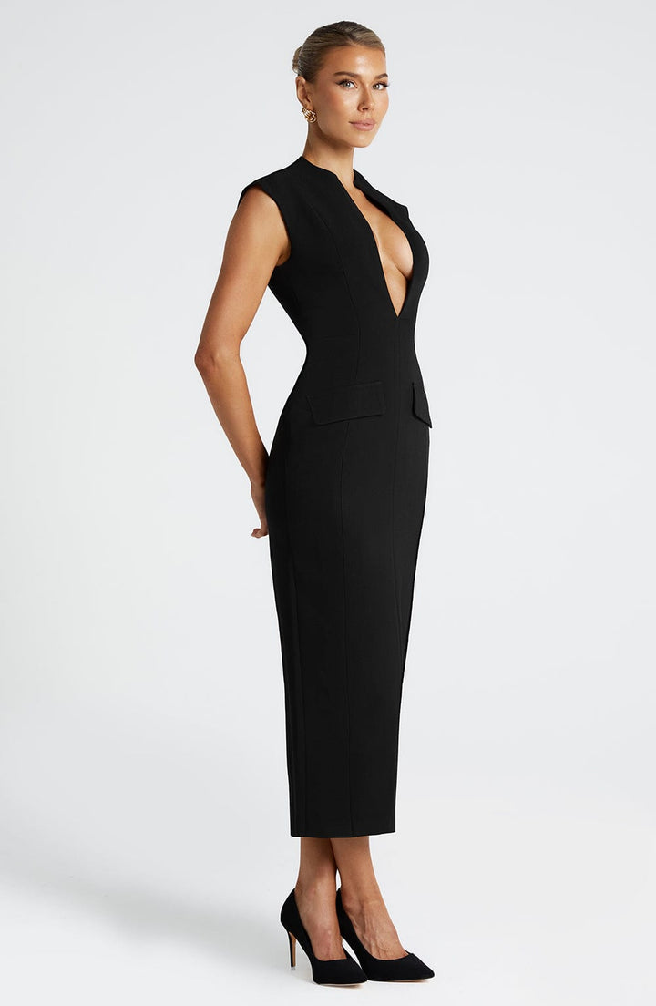 Nellie Vestido Midi — Preto