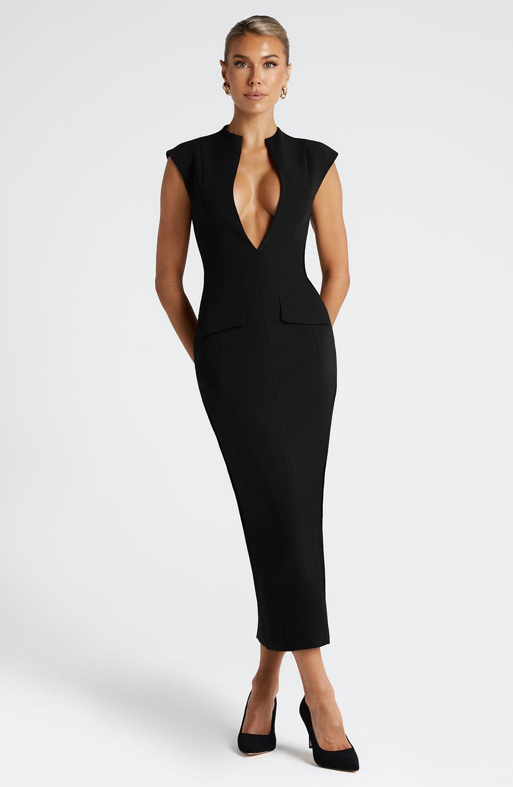 Nellie Vestido Midi — Preto