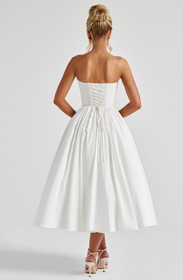 Prim Vestido Midi — Marfim