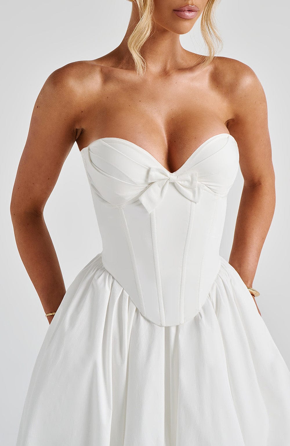 Prim Vestido Midi — Marfim