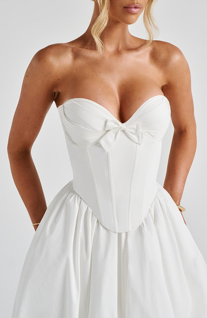 Prim Vestido Midi — Marfim