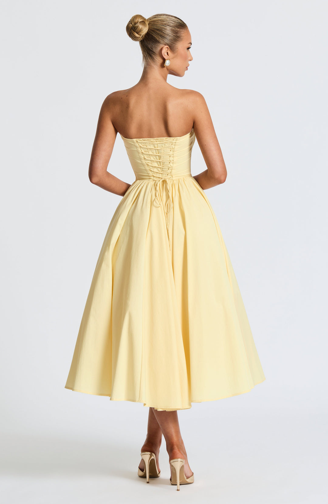 Prim Vestido Midi — Amarelo Limão