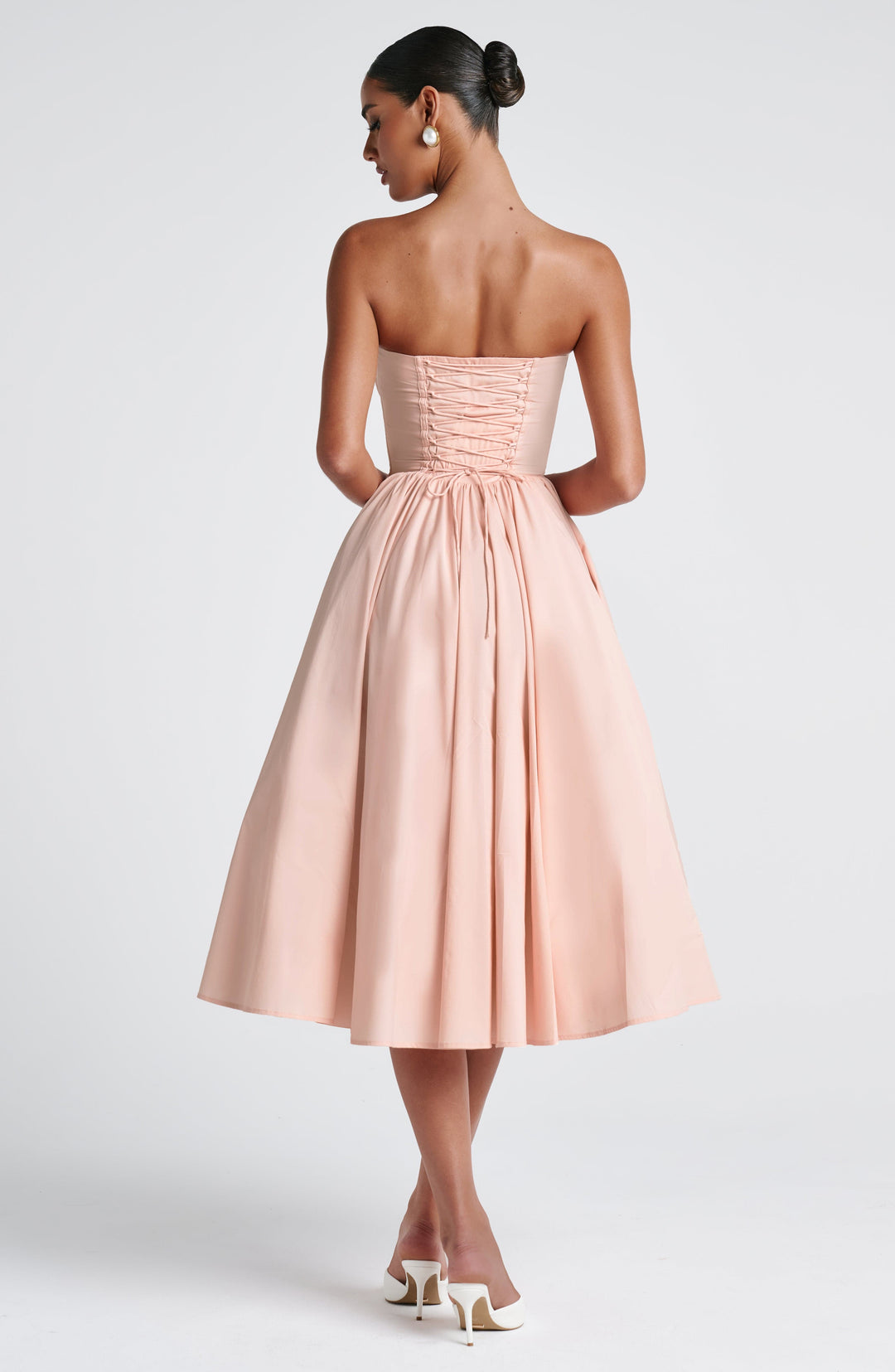 Prim Vestido Midi — Pêssego Suave