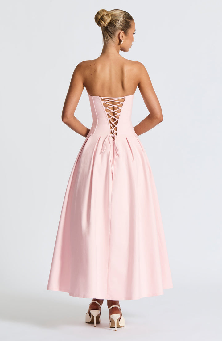 Salma Vestido Midi — Rosa Blush