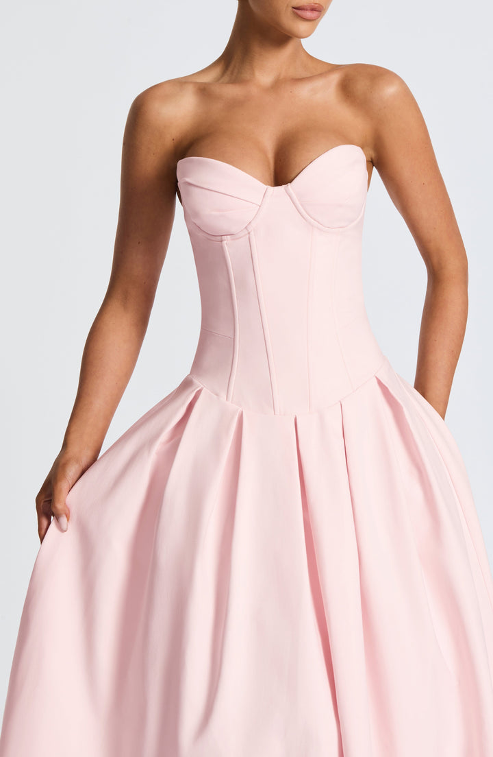 Salma Vestido Midi — Rosa Blush