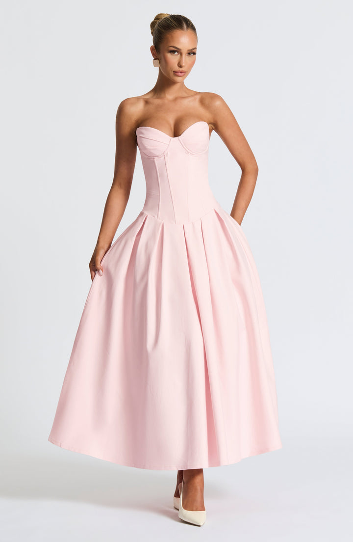 Salma Vestido Midi — Rosa Blush