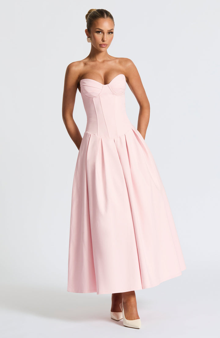 Salma Vestido Midi — Rosa Blush