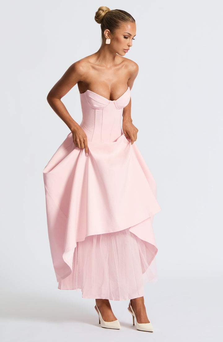 Salma Vestido Midi — Rosa Blush