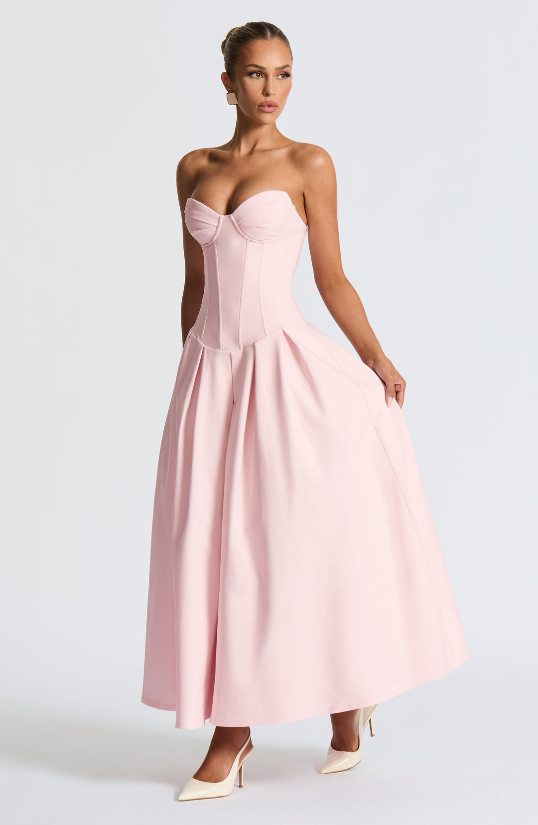 Salma Vestido Midi — Rosa Blush
