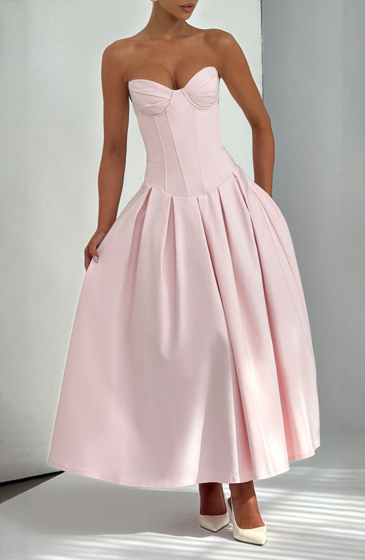 Salma Vestido Midi — Rosa Blush