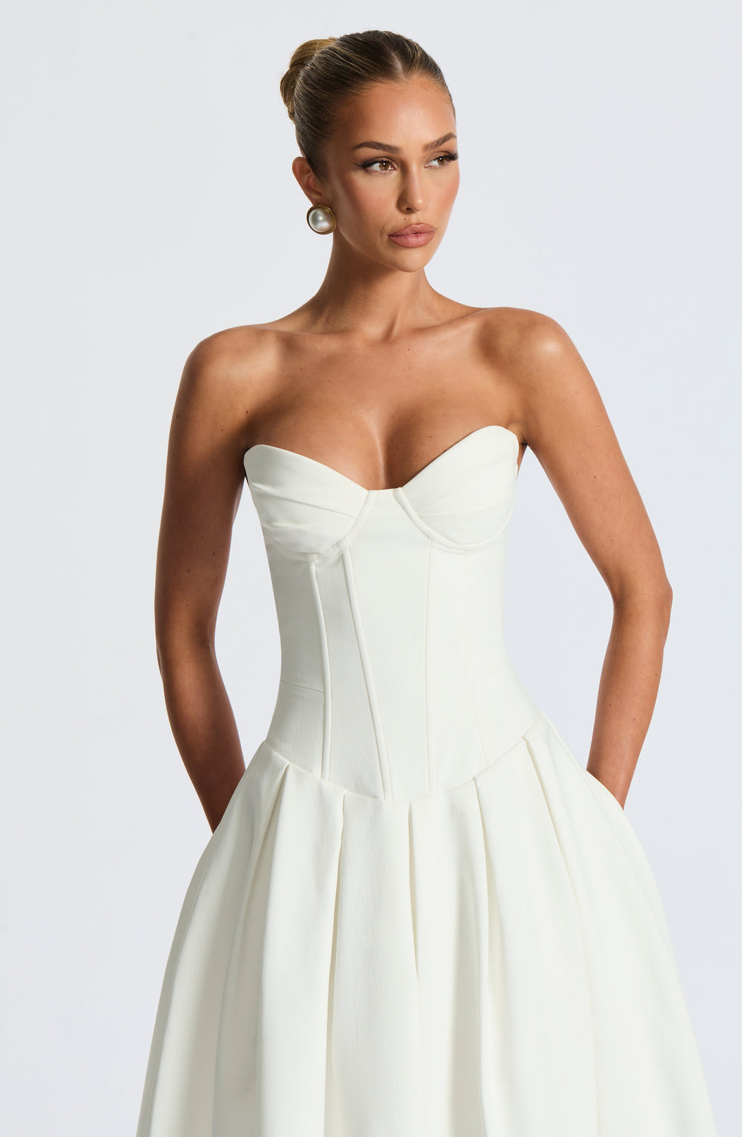 Salma Vestido Midi — Marfim