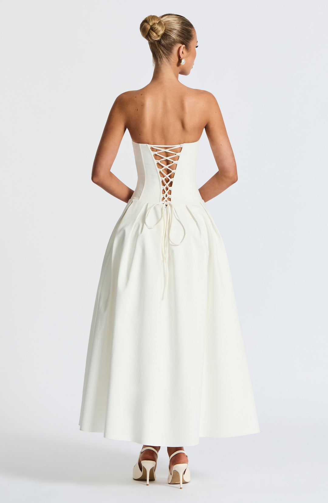 Salma Vestido Midi — Marfim