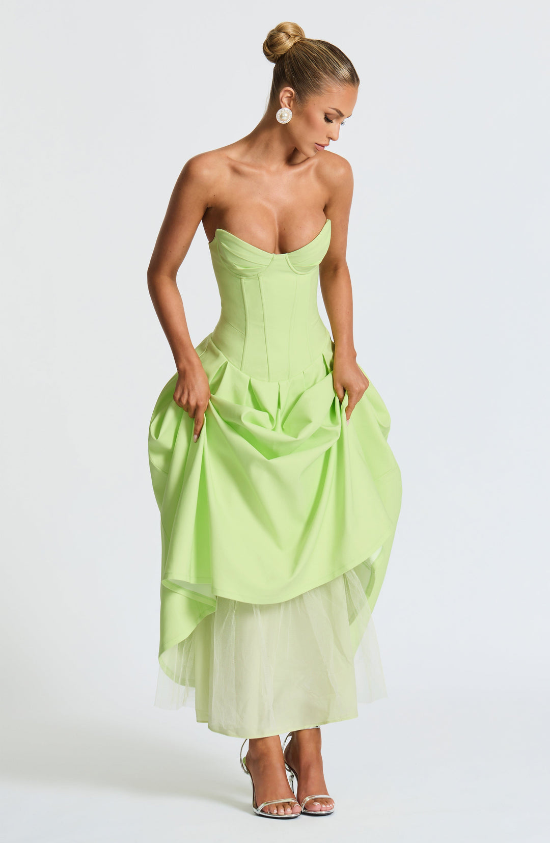 Salma Vestido Midi — Verde Lima