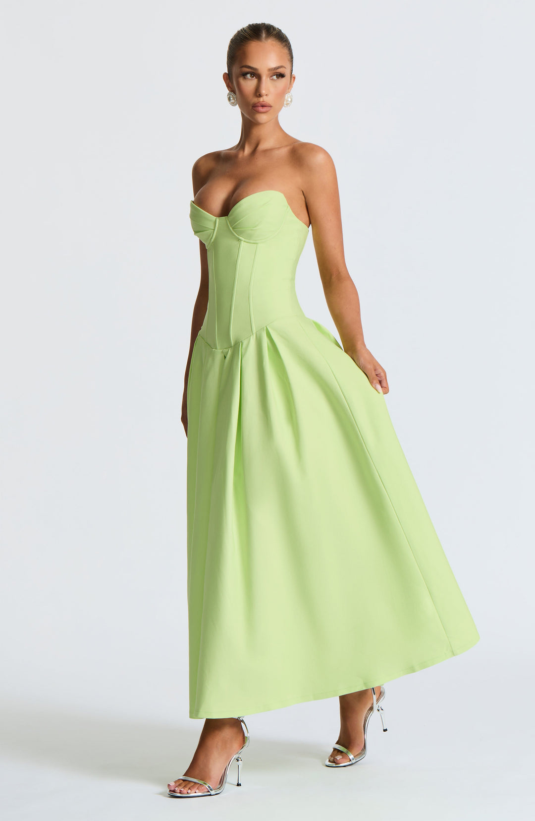 Salma Vestido Midi — Verde Lima