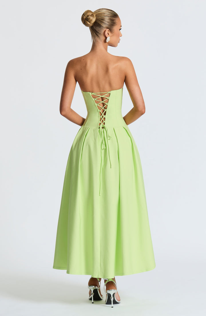 Salma Vestido Midi — Verde Lima