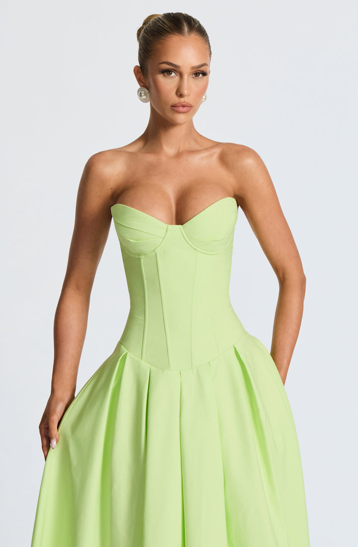 Salma Vestido Midi — Verde Lima