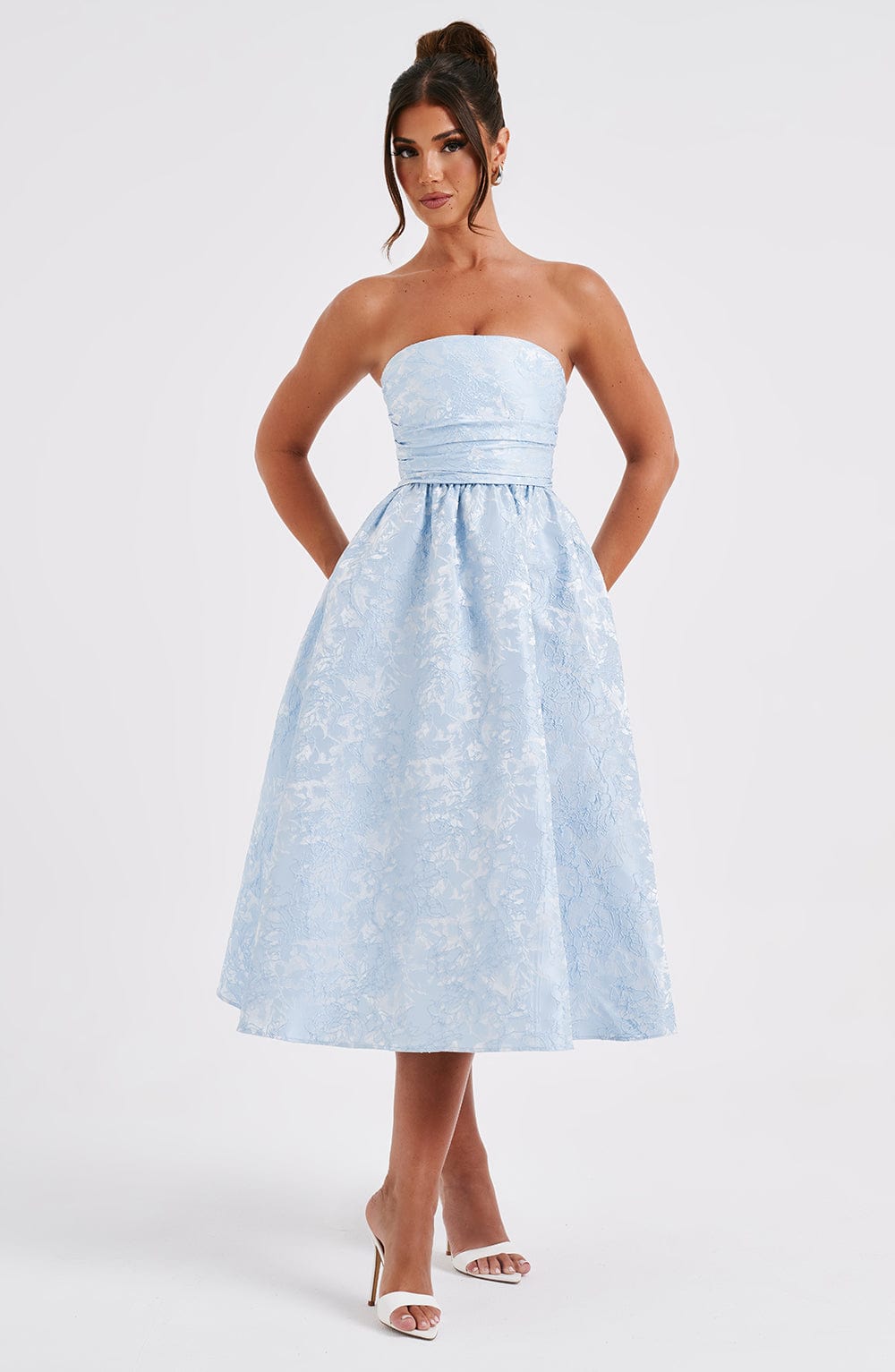 Saoirse Vestido Midi — Azul