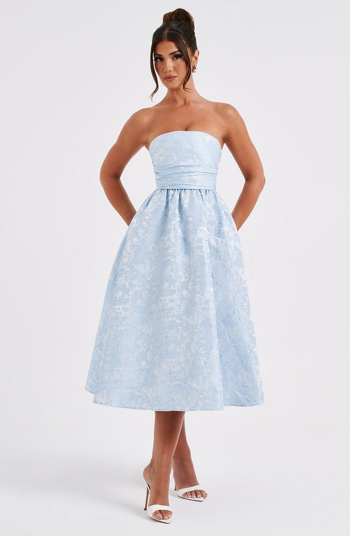 Saoirse Vestido Midi — Azul