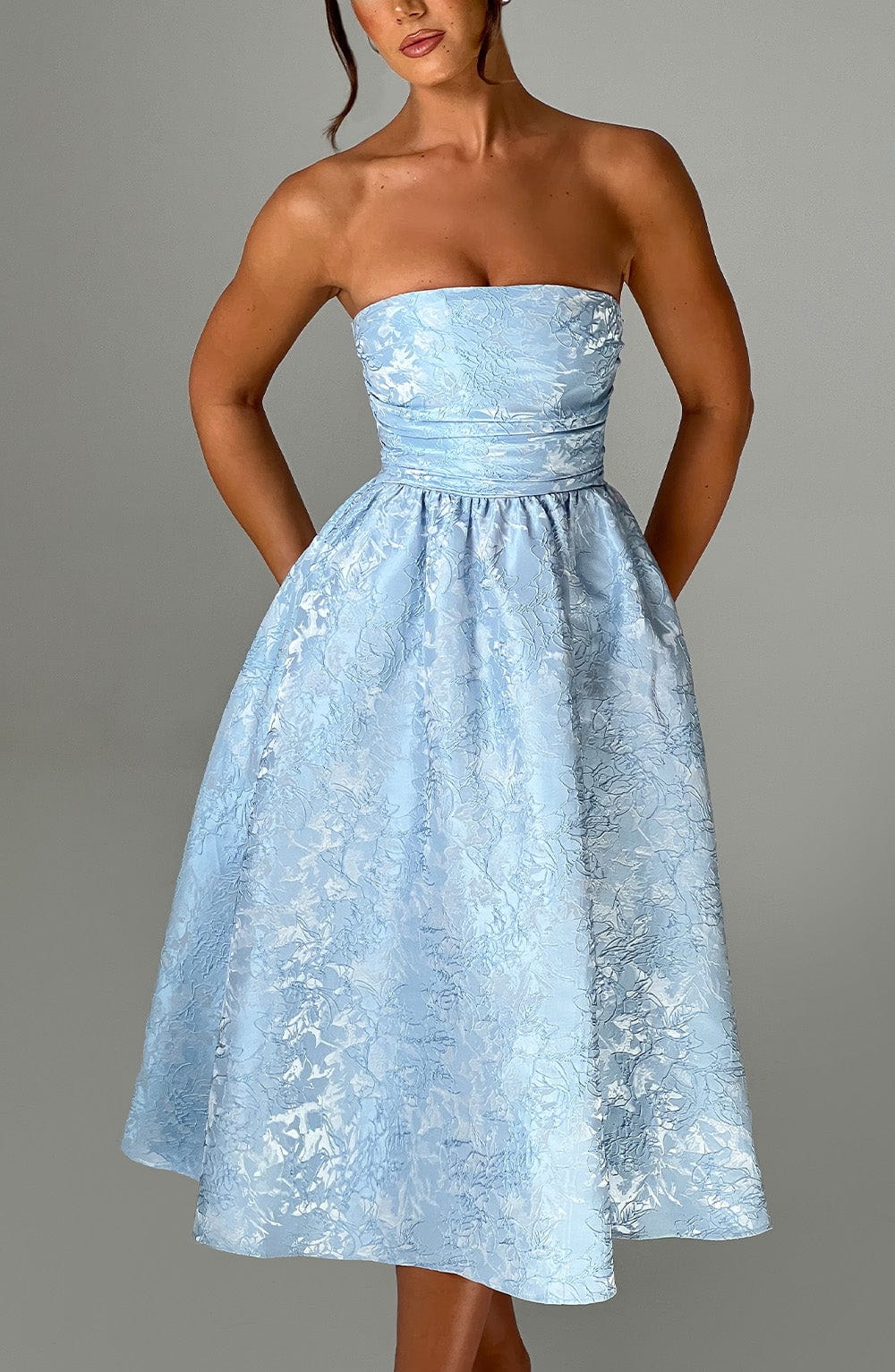 Saoirse Vestido Midi — Azul