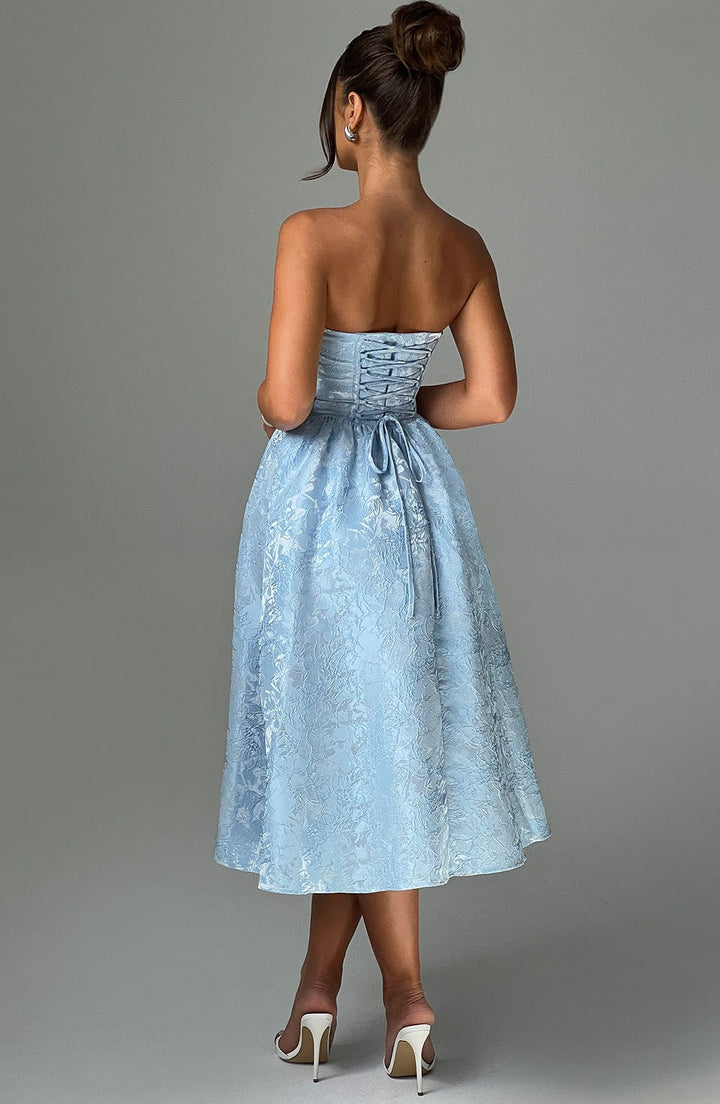 Saoirse Vestido Midi — Azul