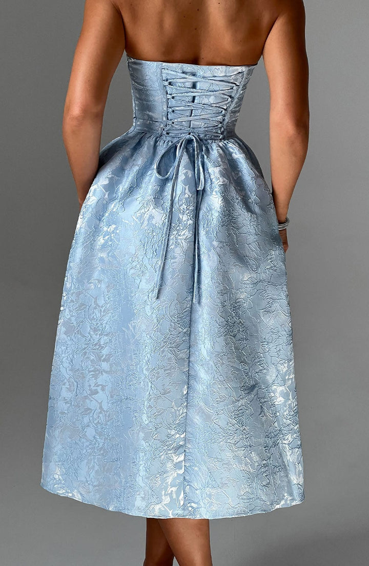 Saoirse Vestido Midi — Azul