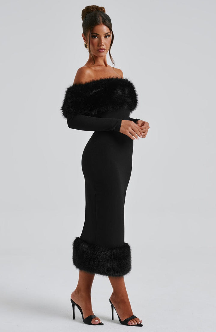 Vittoria Vestido Midi — Preto