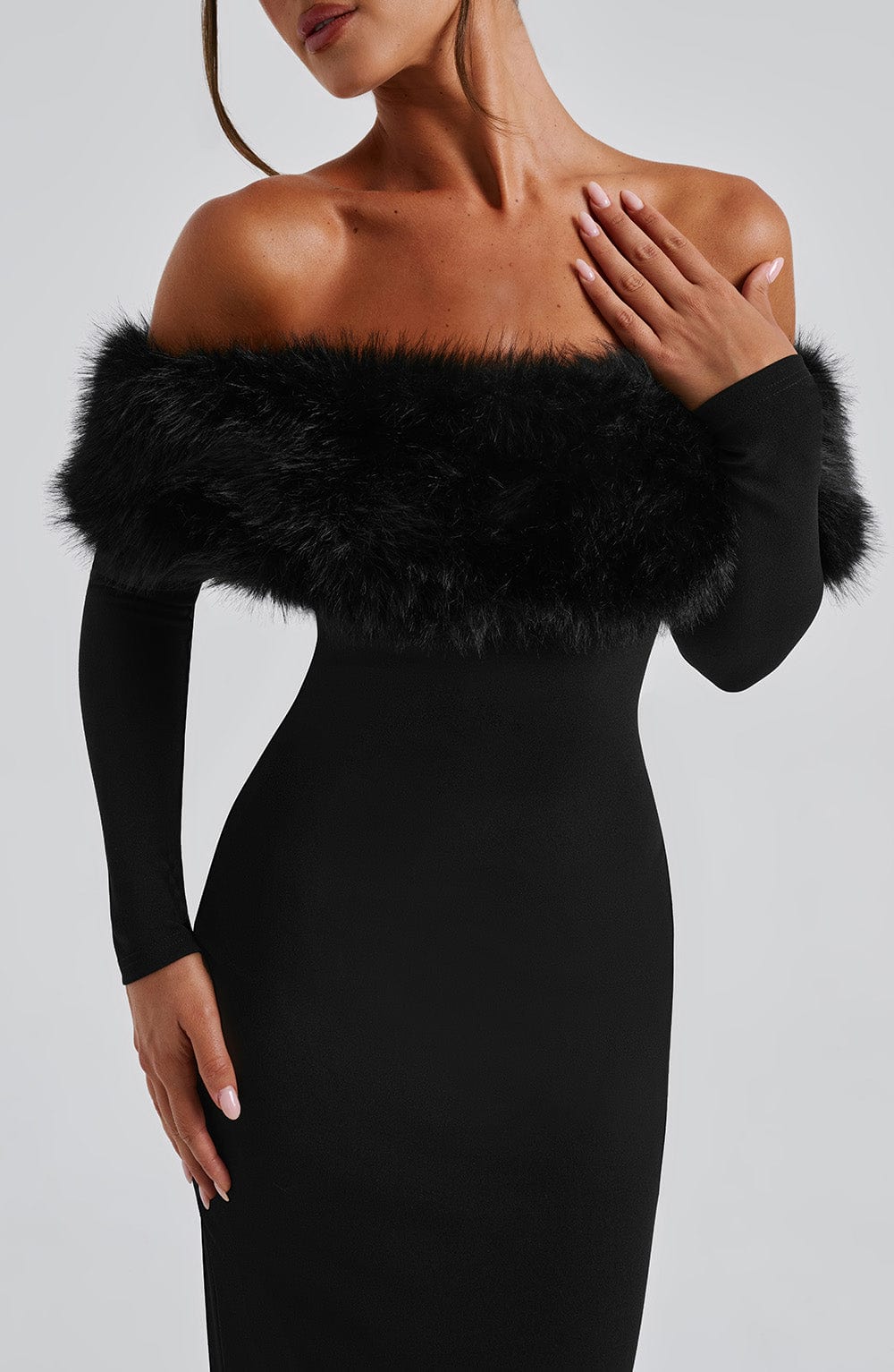 Vittoria Vestido Midi — Preto