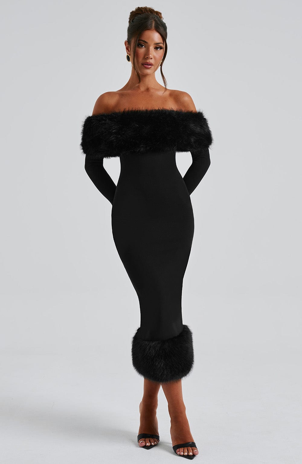 Vittoria Vestido Midi — Preto