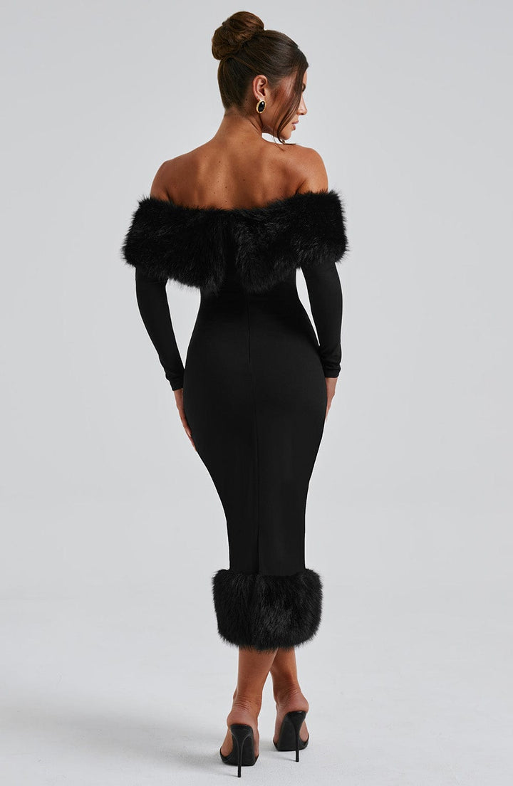 Vittoria Vestido Midi — Preto