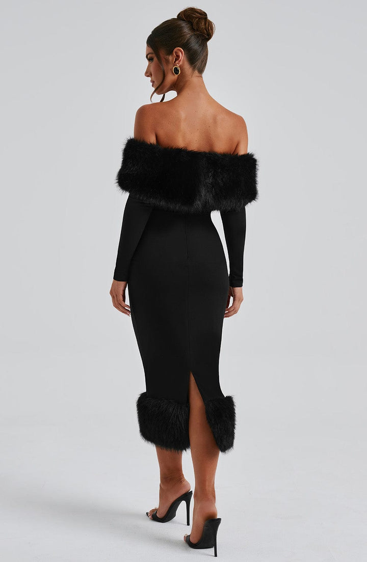 Vittoria Vestido Midi — Preto