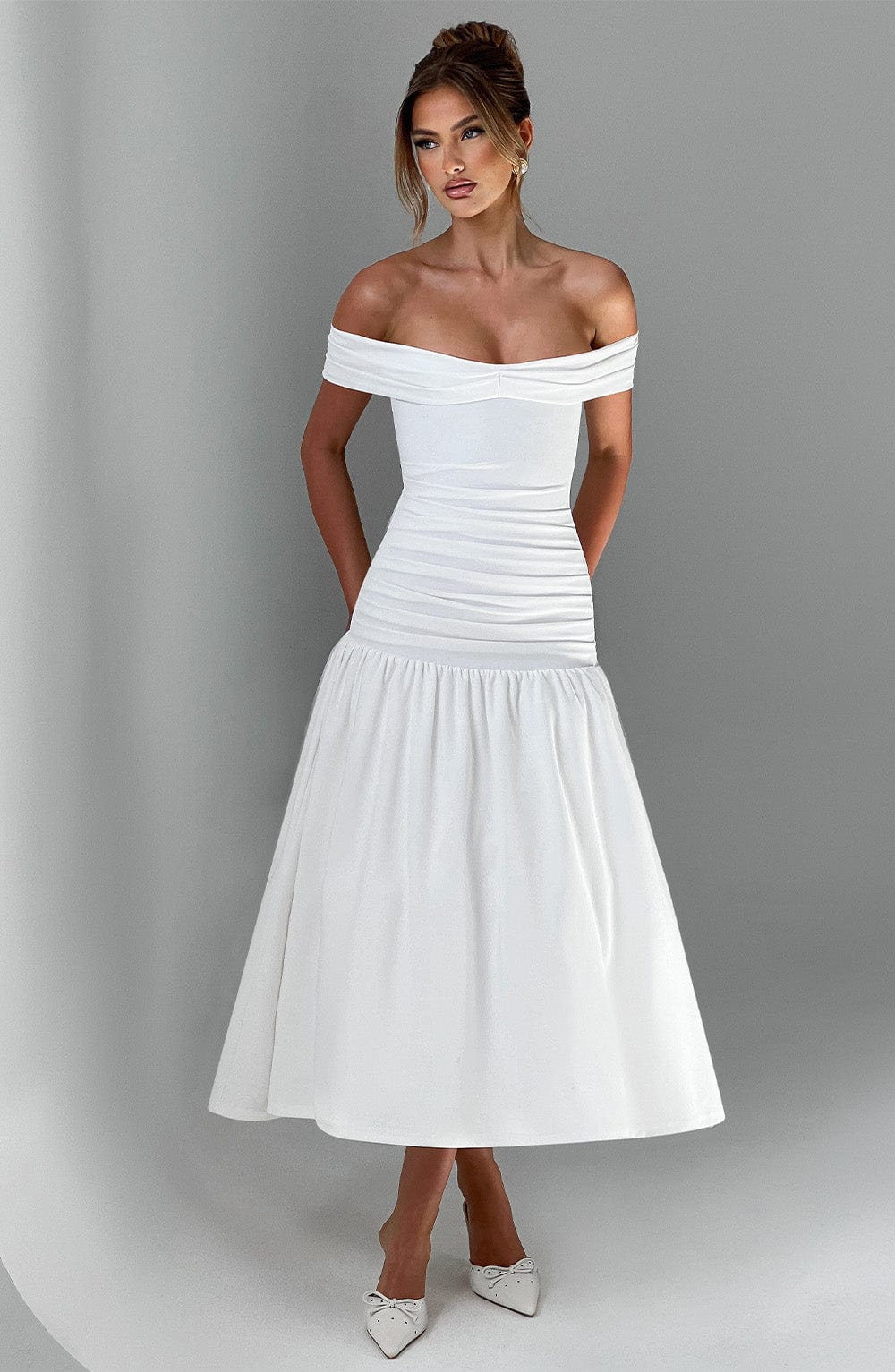 Wilhelmina Midaxi Dress — Marfim