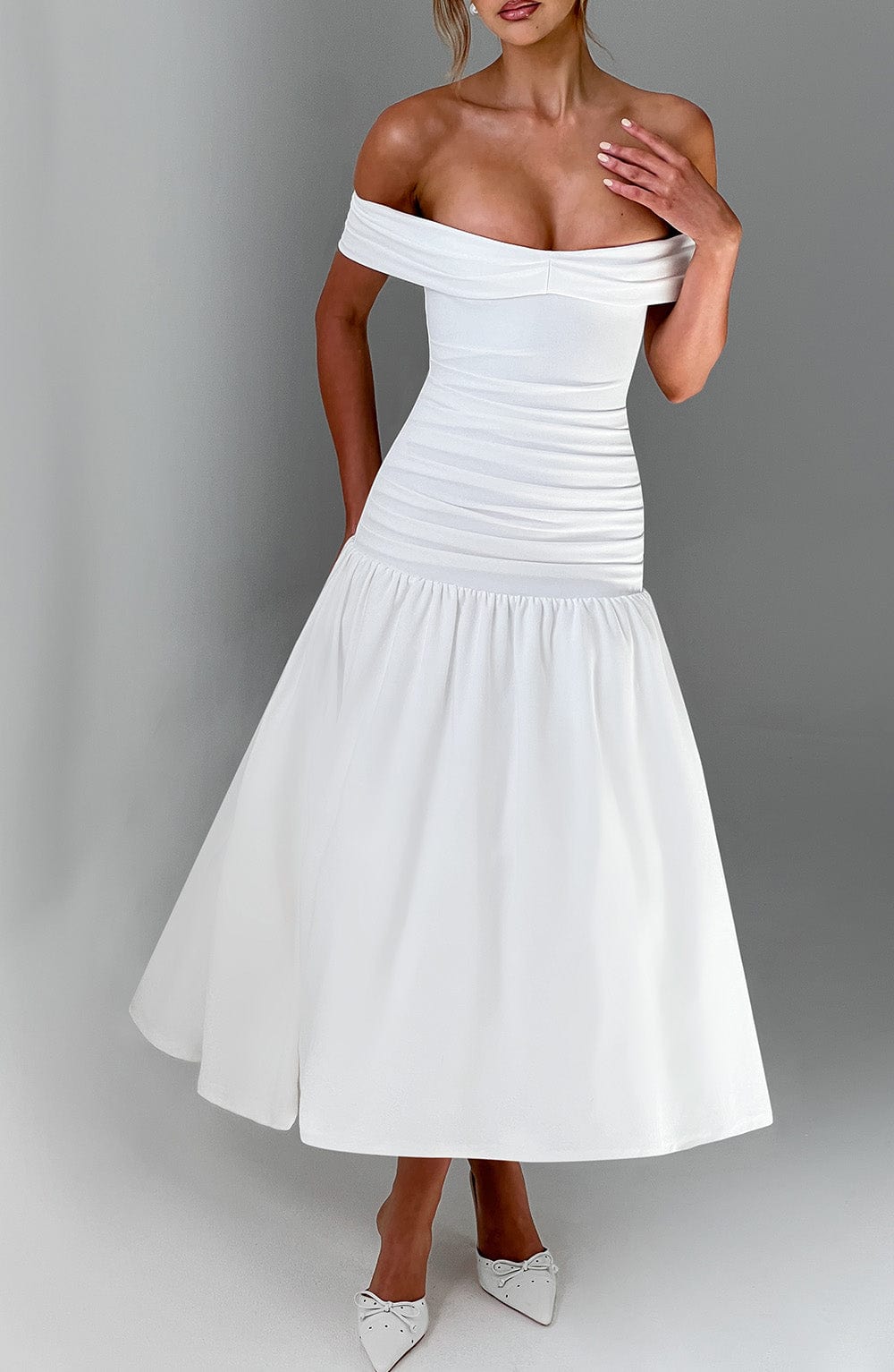 Wilhelmina Midaxi Dress — Marfim