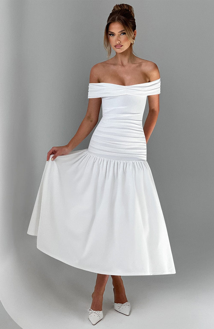 Wilhelmina Midaxi Dress — Marfim