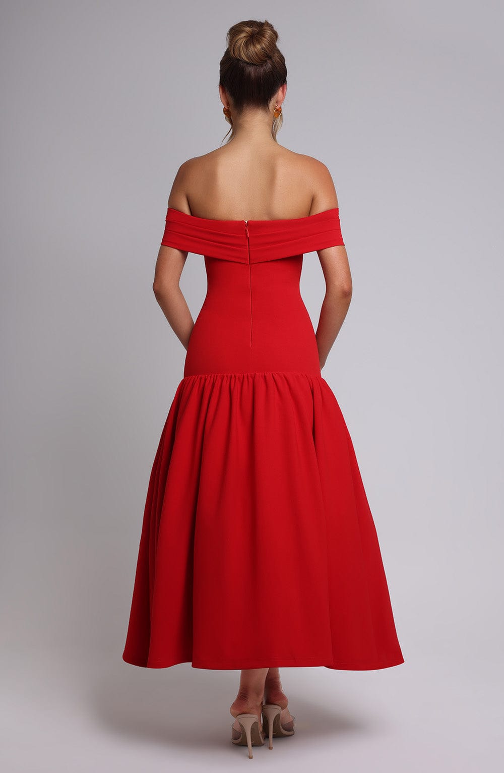Wilhelmina Midaxi Dress — Vermelho
