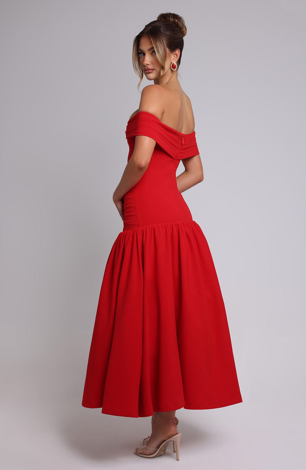 Wilhelmina Midaxi Dress — Vermelho
