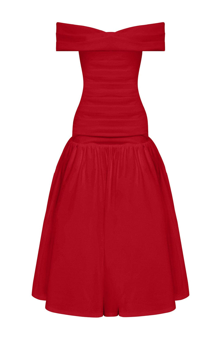 Wilhelmina Midaxi Dress — Vermelho